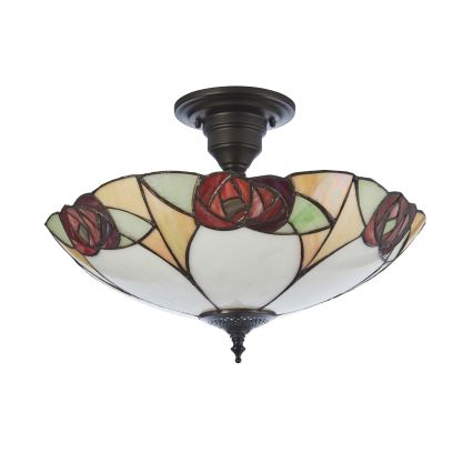 Endon 111907 - Prisadený luster Tiffany INGRAM 3xE27/10W/230V pr. 45 cm