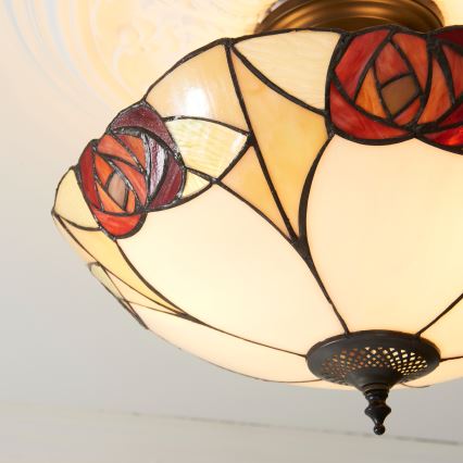 Endon 111907 - Prisadený luster Tiffany INGRAM 3xE27/10W/230V pr. 45 cm