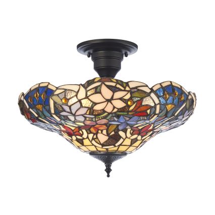 Endon 111915 - Prisadený luster Tiffany SULLIVAN 3xE27/10W/230V priemer 40 cm