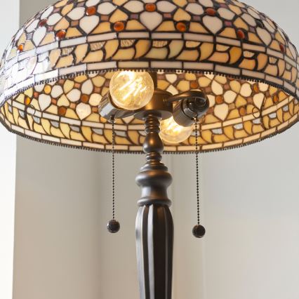 Endon 111921 - Stojacia lampa Tiffany MILLE FEUX 2xE27/10W/230V pr. 45 cm