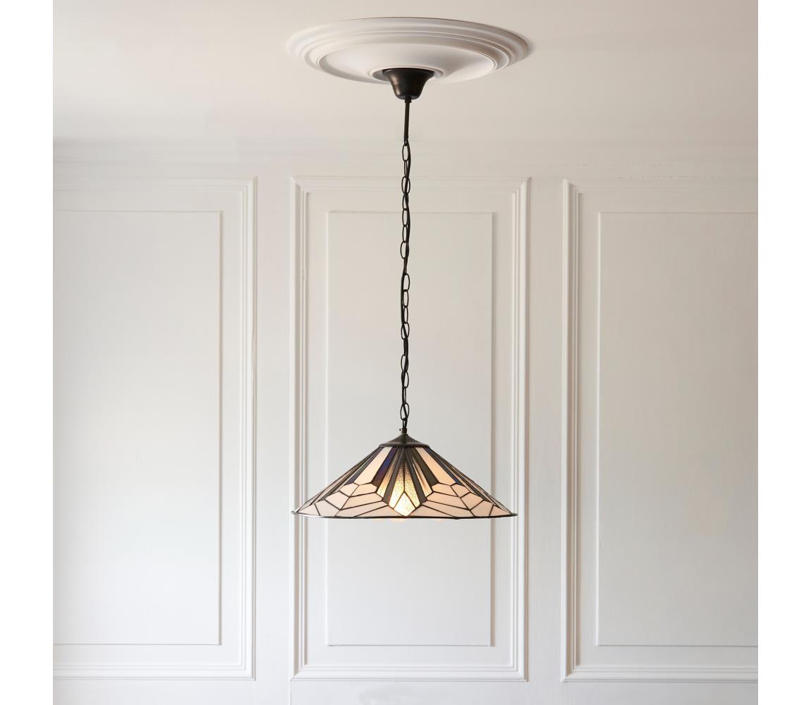 Endon 111922 - Luster na reťazi Tiffany ASTORIA 3xE27/10W/230V priemer 48 cm 111922