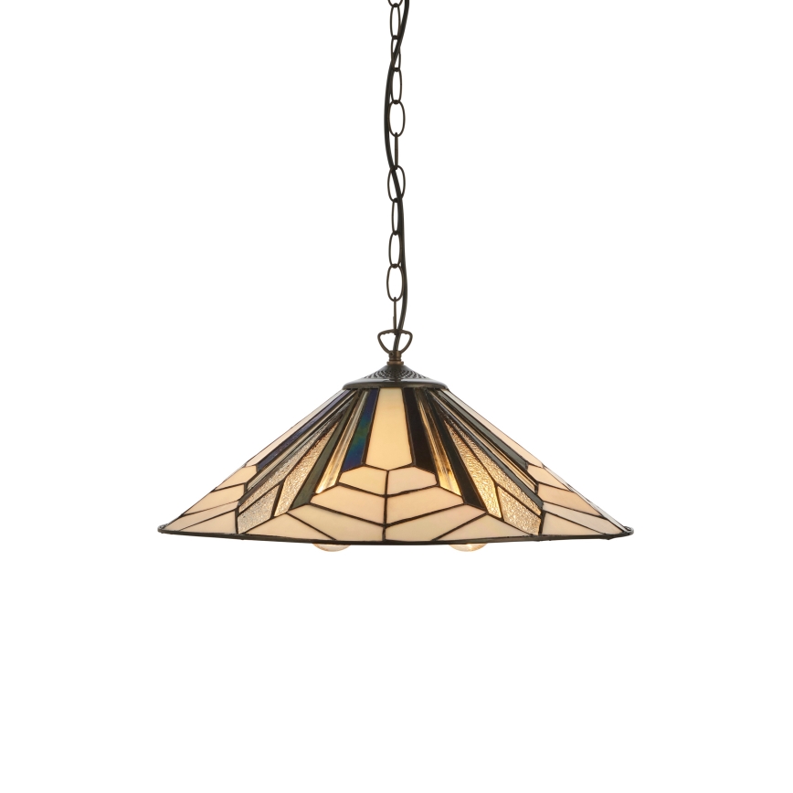Endon 111922 - Luster na reťazi Tiffany ASTORIA 3xE27/10W/230V priemer 48 cm