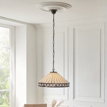 Endon 111961 - Luster na reťazi Tiffany FARGO 3xE27/10W/230V pr. 50 cm