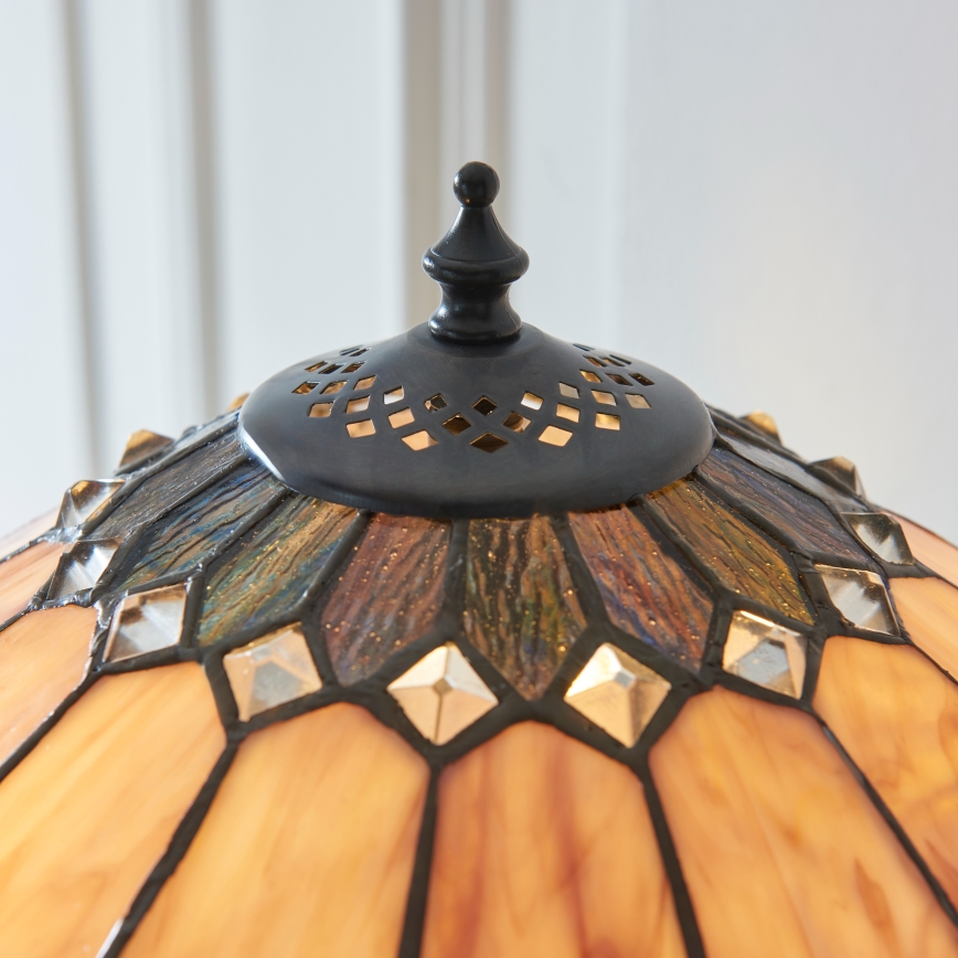 Endon 112183 - Stolná lampa Tiffany BROOKLYN 2xE14/10W/230V pr. 40 cm