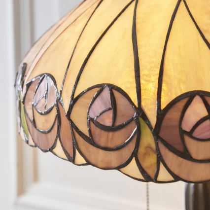 Endon 112184 - Stolová lampa Tiffany HUTCHINSON 2xE27/10W/230V pr. 40 cm