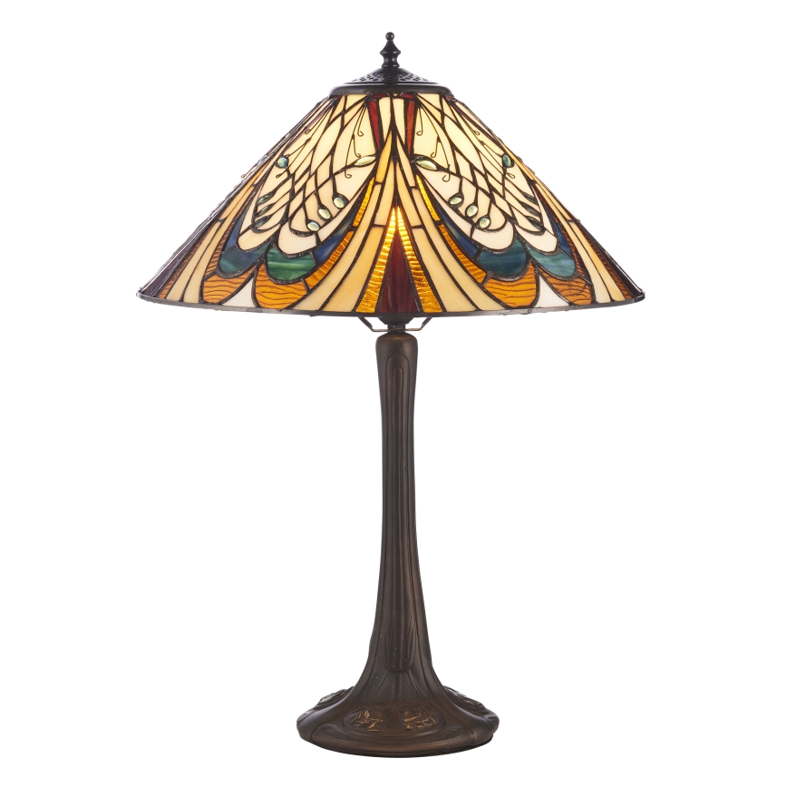 Endon 112185 - Stolná lampa Tiffany HECTOR 1xE27/10W/230V priemer 40 cm