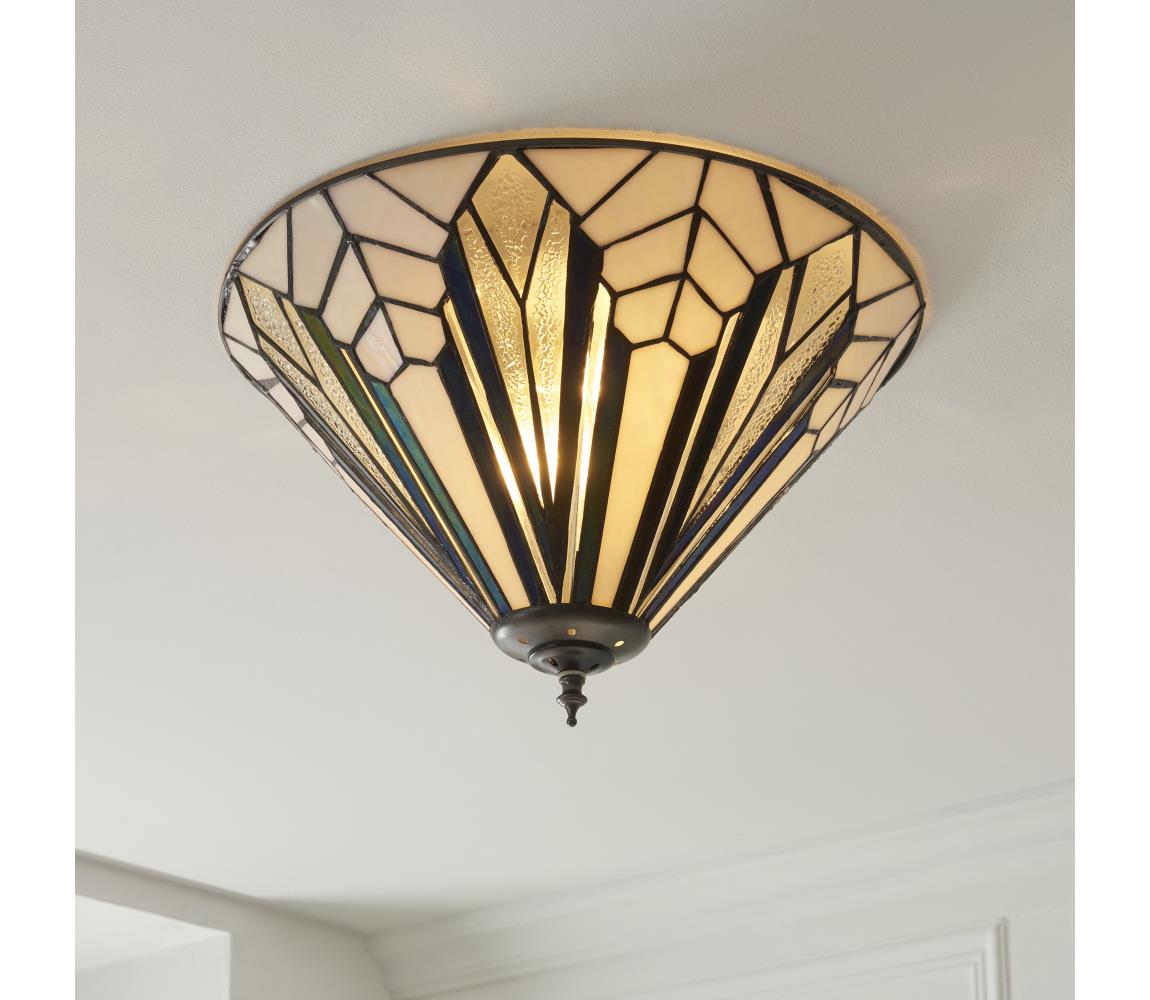Endon 112191 - Stropné svietidlo Tiffany ASTORIA 2xE27/60W/230V pr. 40 cm 112191