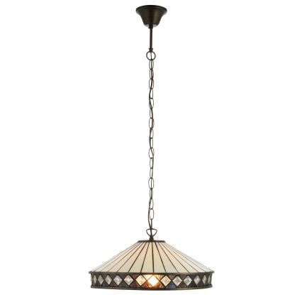 Endon 112196 - Závesný luster na reťazi Tiffany FARGO 1xE27/60W/230V priemer 41,5 cm