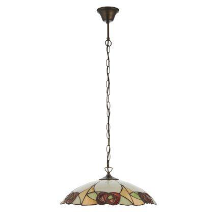 Endon 112197 - Luster na reťazi Tiffany INGRAM 1xE27/60W/230V pr. 45 cm