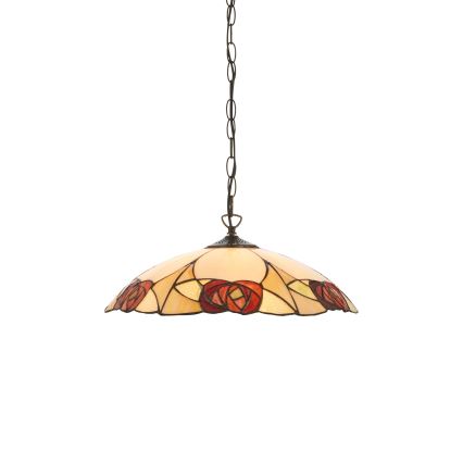 Endon 112197 - Luster na reťazi Tiffany INGRAM 1xE27/60W/230V pr. 45 cm