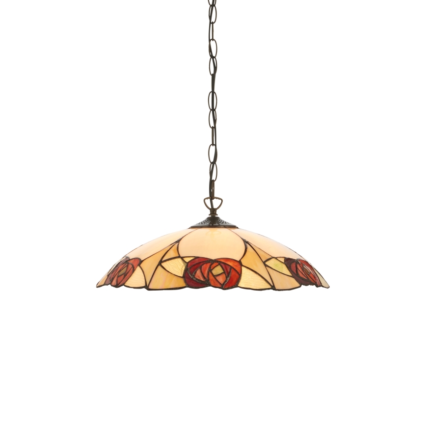 Endon 112197 - Luster na reťazi Tiffany INGRAM 1xE27/60W/230V pr. 45 cm