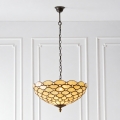 Endon 112226 - Luster na reťazi Tiffany PEARL 1x E27/10W/230V priemer 45 cm