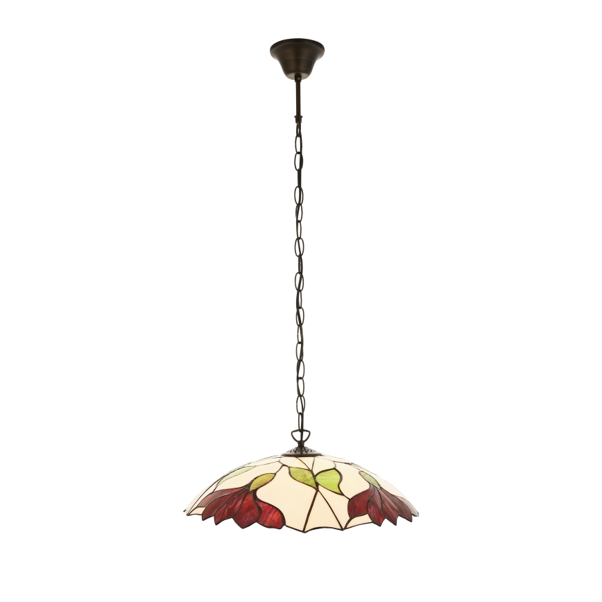 Endon 112246 - Luster na reťazi Tiffany BOTANICA 1xE27/60W/230V priemer 45 cm