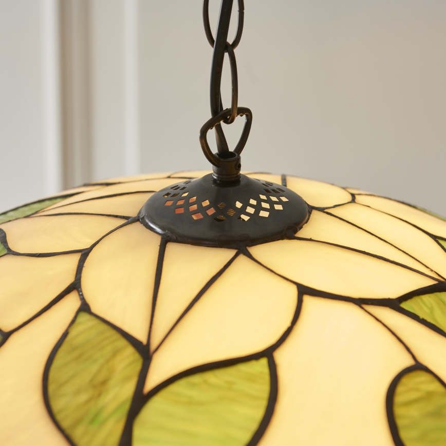 Endon 112246 - Luster na reťazi Tiffany BOTANICA 1xE27/60W/230V priemer 45 cm