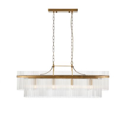 Endon 112573 - Luster na reťazi MARIETTA 4xE14/6W/230V mosadz/číra