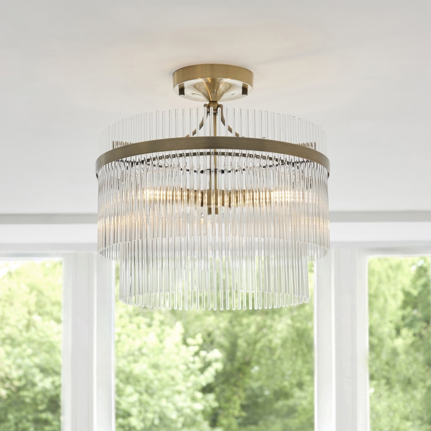 Endon 112575 - Prisadený luster MARIETTA 3xE14/7W/230V mosadz/číra