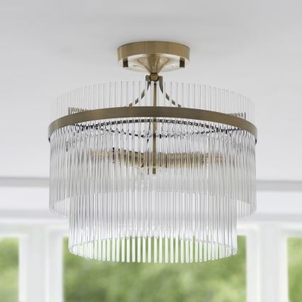 Endon 112575 - Prisadený luster MARIETTA 3xE14/7W/230V mosadz/číra