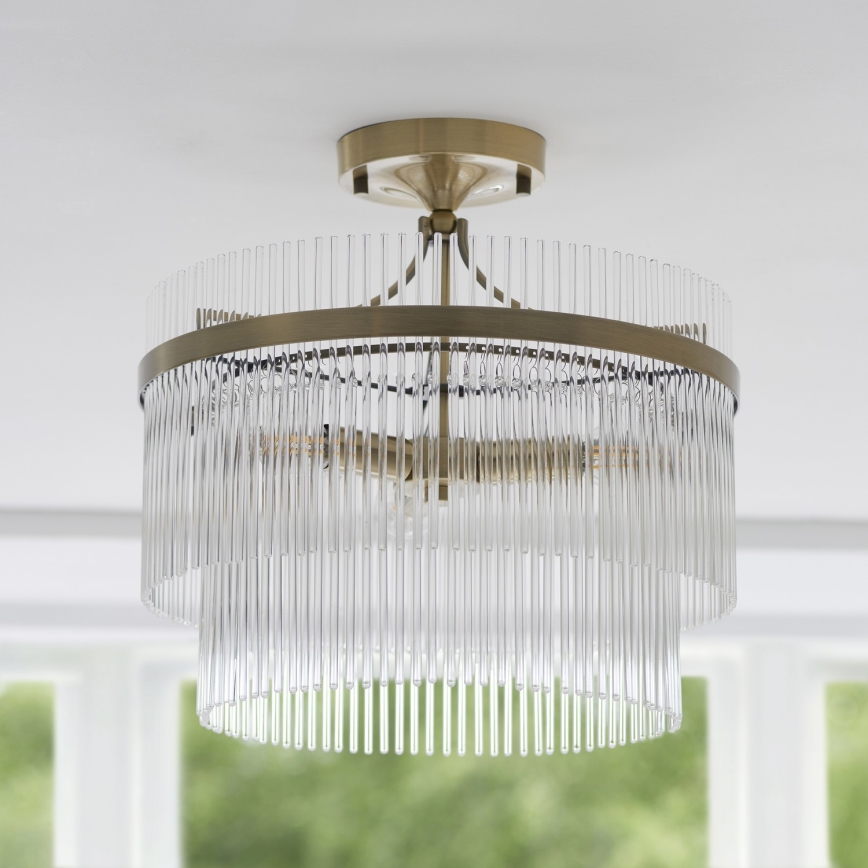 Endon 112575 - Prisadený luster MARIETTA 3xE14/7W/230V mosadz/číra