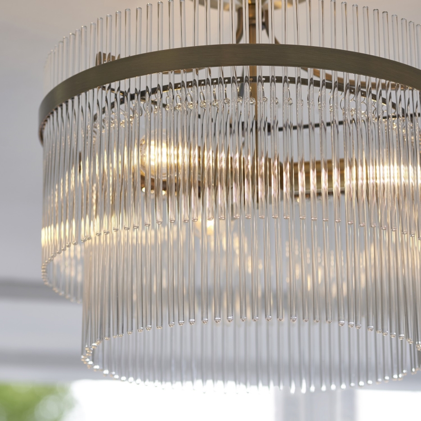 Endon 112575 - Prisadený luster MARIETTA 3xE14/7W/230V mosadz/číra
