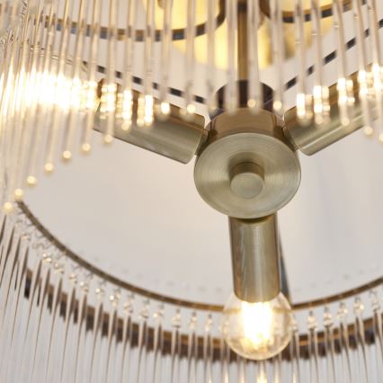 Endon 112575 - Prisadený luster MARIETTA 3xE14/7W/230V mosadz/číra