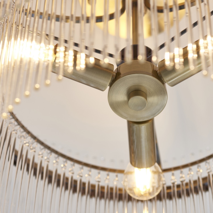 Endon 112575 - Prisadený luster MARIETTA 3xE14/7W/230V mosadz/číra