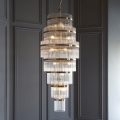 Endon 112793 - Luster na reťazi MARIETTA GRAND 21xE14/6W/230V mosadz/číra