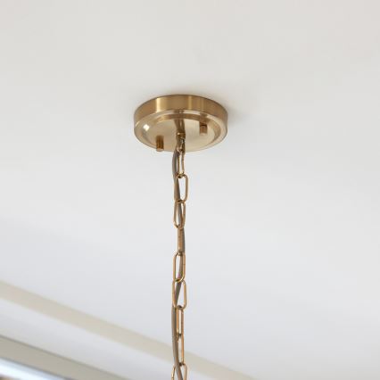 Endon 112859 - Luster na reťazi HARLOW 1xE27/10W/230V mosadz