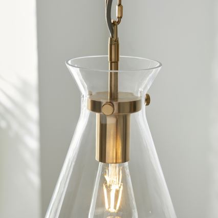 Endon 112859 - Luster na reťazi HARLOW 1xE27/10W/230V mosadz