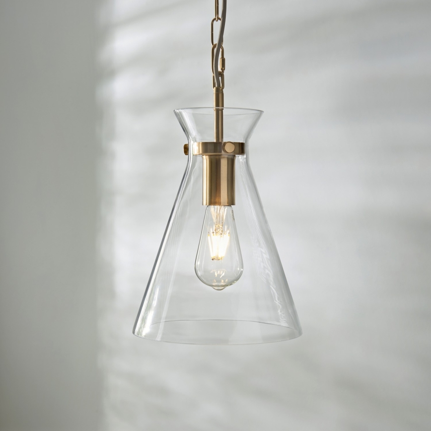 Endon 112859 - Luster na reťazi HARLOW 1xE27/10W/230V mosadz