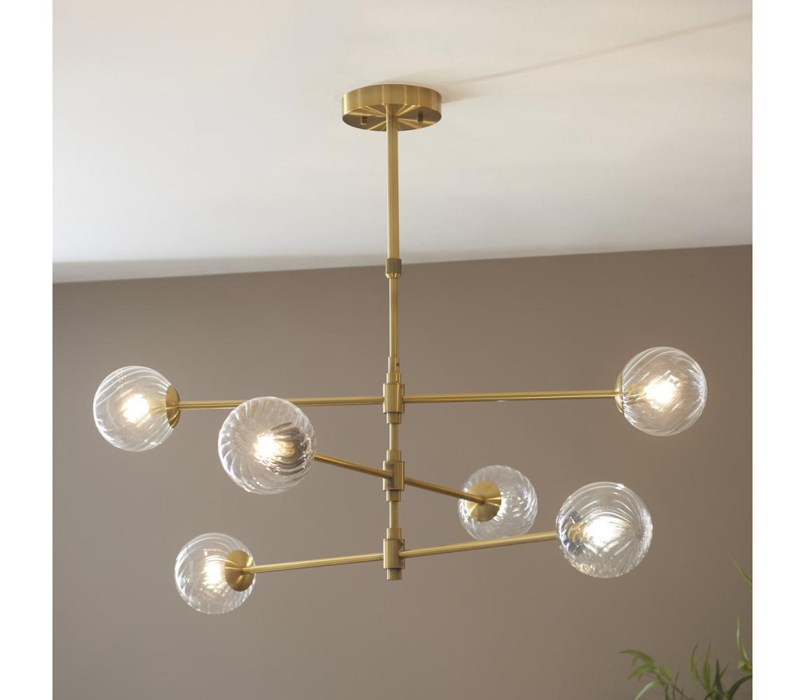 Endon 114039 - Luster na tyči 6xG9/3,2W/230V zlatý 114039