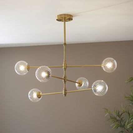 Endon 114039 - Luster na tyči 6xG9/3,2W/230V zlatý
