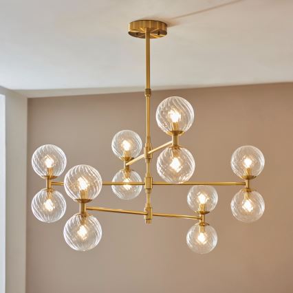 Endon 114041 - Luster na tyči 12xG9/3,2W/230V zlatá
