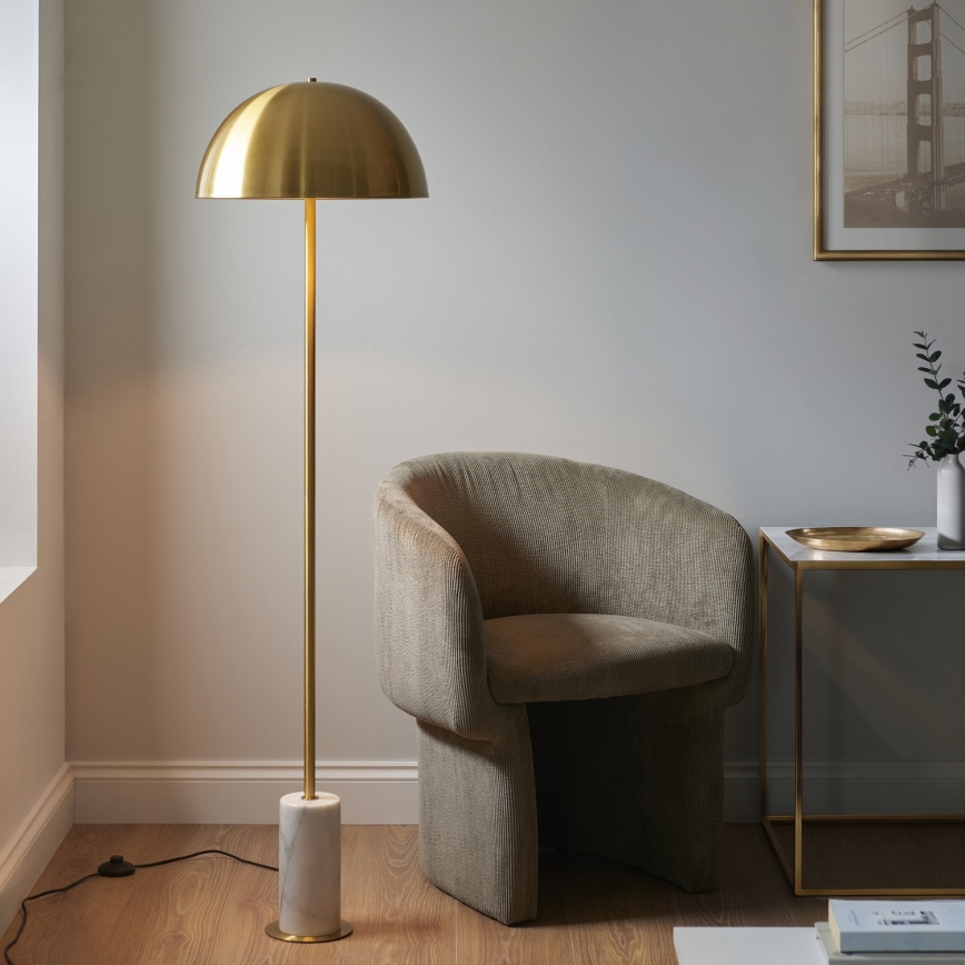 Endon 114208 - Stojacia lampa BERTOIA 1xE27/10W/230V mosadz