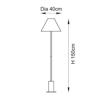 Endon 114209 - Stojacia lampa 1xE27/10W/230V béžová/zlatá