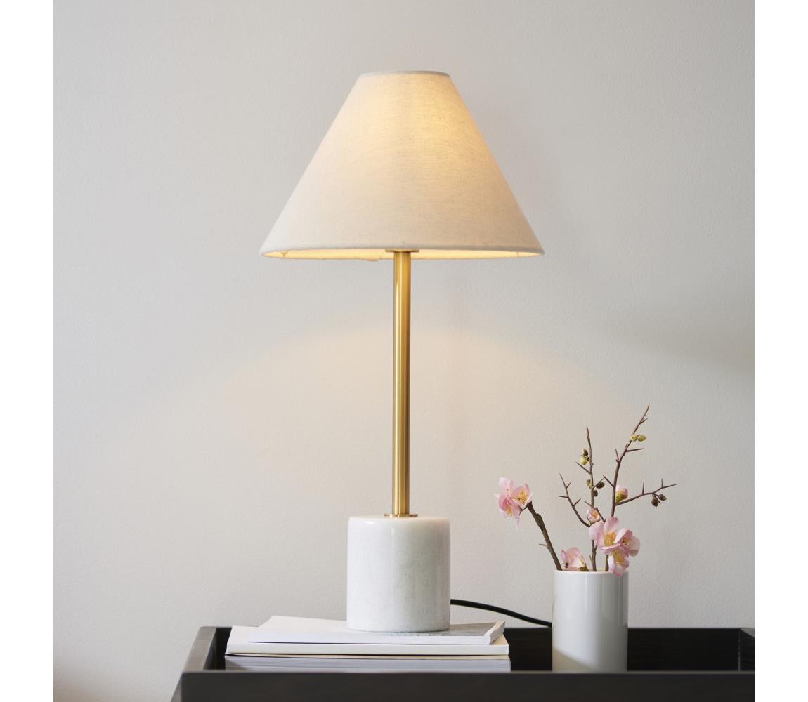 Endon 114211 - Stolná lampa 1xE14/7W/230V béžová/mosadz 114211