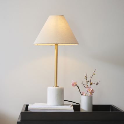Endon 114211 - Stolná lampa 1xE14/7W/230V béžová/mosadz
