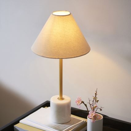 Endon 114211 - Stolná lampa 1xE14/7W/230V béžová/mosadz