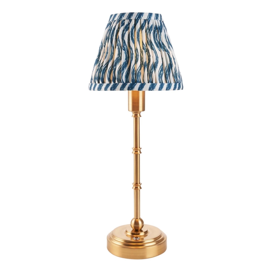 Endon 114796 - LED Stmievateľná nabíjacia stolná lampa BURLEY LED/1,5W/5V 3600 mAh mosadz/modrá