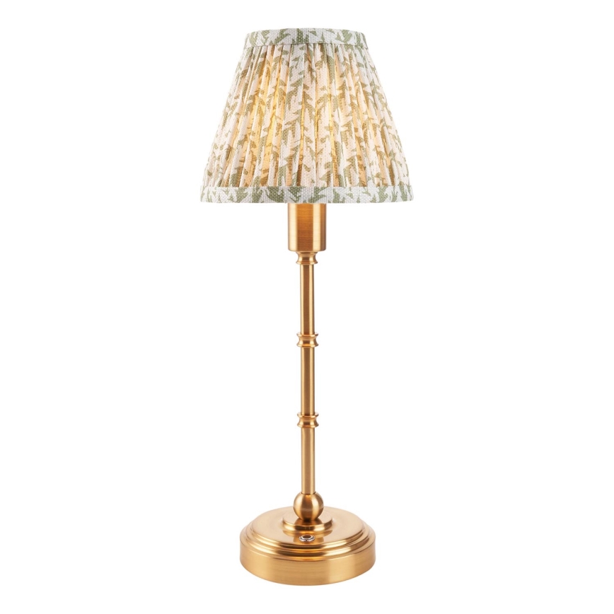 Endon 114800 - LED Stmievateľná nabíjacia stolná lampa BURLEY LED/1,5W/5V 3600 mAh mosadz/zelená