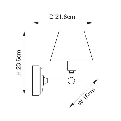 Endon 114830 - LED Stmievateľná nabíjacia nástenná lampa BURLEY LED/1,5W/5V mosadz/krémová