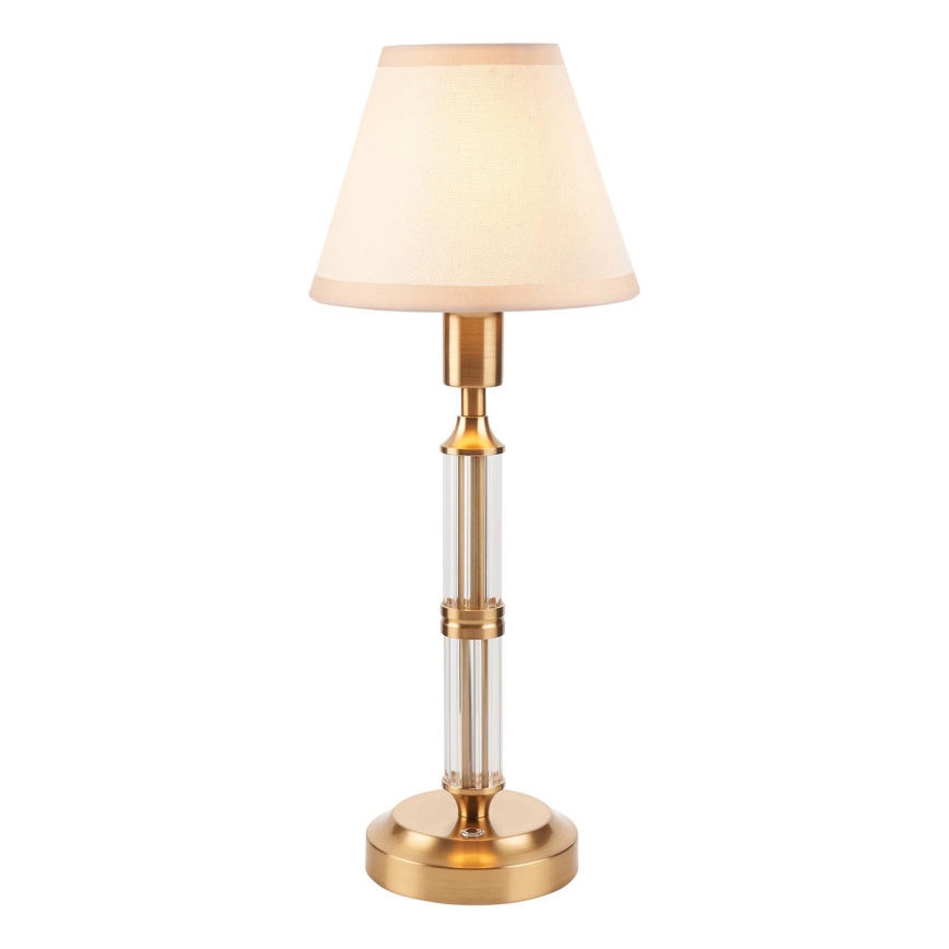 Endon 114849 - LED Stmievateľná nabíjacia stolná lampa MORTON LED/1,5W/5V 3600 mAh mosadz/béžová