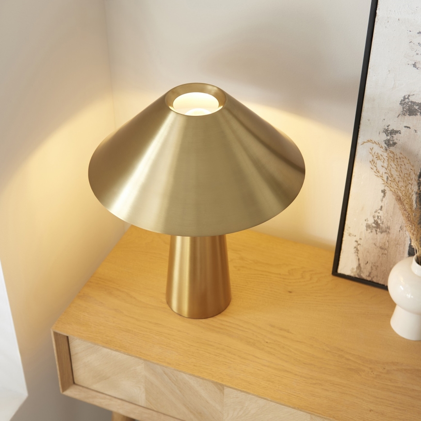 Endon 118685 - Stolová lampa ISAK 1xE27/10W/230V zlatá