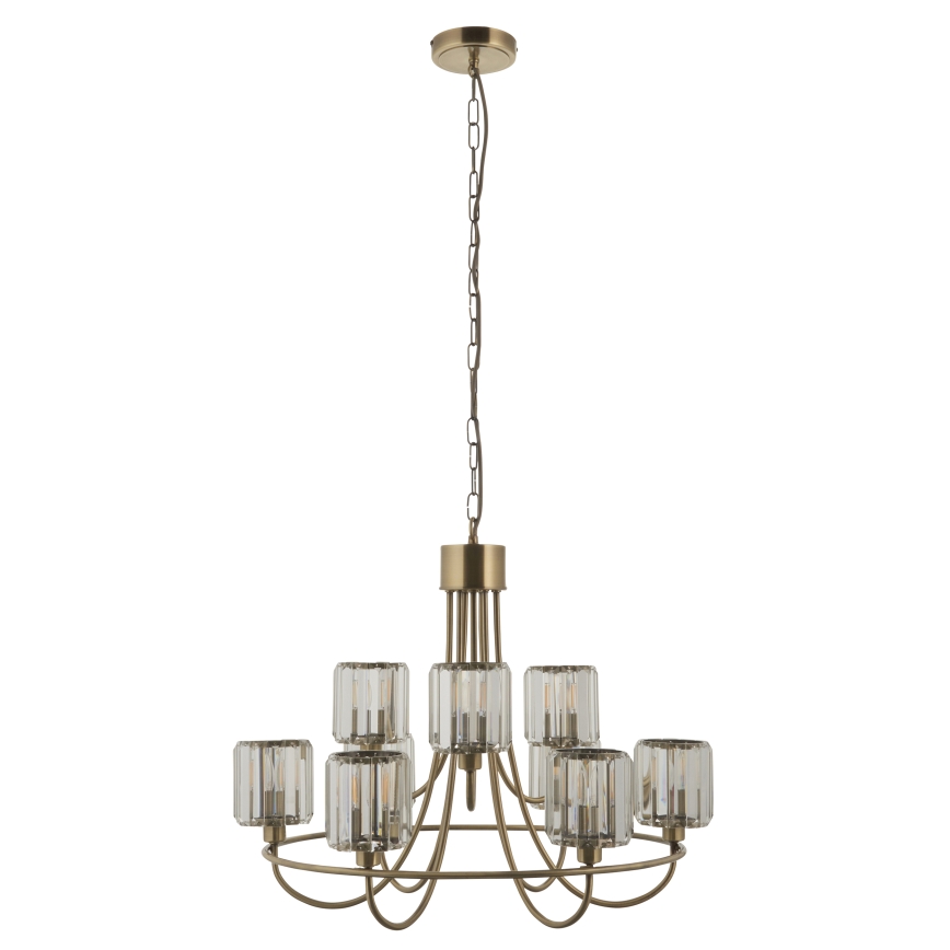Endon 118934 - Luster na reťazi BERENICE 9xE14/7W/230V zlatá