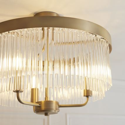 Endon 119109 - Prisadený luster CLERMONT 3xE14/6W/230V mosadz