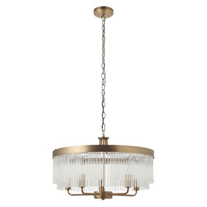 Endon 119110 - Luster na reťazi CLERMONT 5xE14/6W/230V mosadz