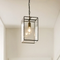 Endon 119141 - Luster na reťazi HAMMOND 1xE27/10W/230V 21,5x21,5 cm mosadz