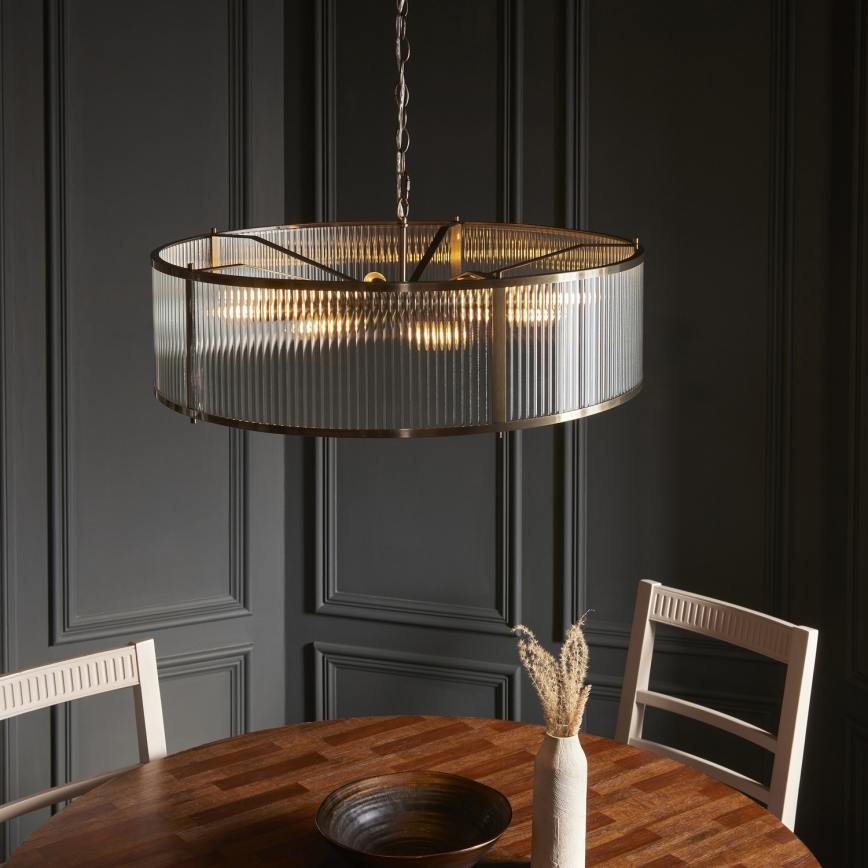Endon 119455 - Luster na reťazi RIDGETON 8xE14/7W/230V matný chróm