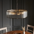 Endon 119455 - Luster na reťazi RIDGETON 8xE14/7W/230V mosadz