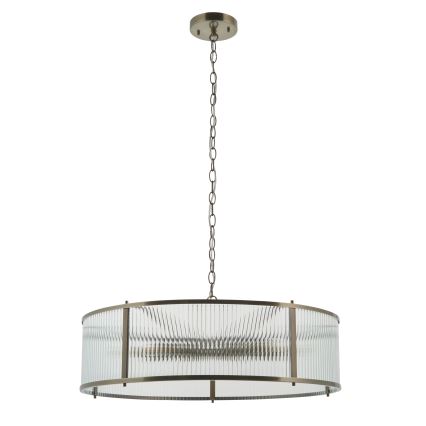 Endon 119455 - Luster na reťazi RIDGETON 8xE14/7W/230V mosadz