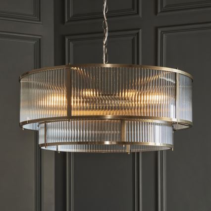 Endon 119456 - Luster na reťazi RIDGETON 8xE14/7W/230V matný chróm